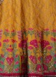 Yellow Lehenga Choli With Floral Printed Dupatta